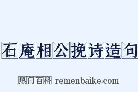 石庵相公挽诗造句是什么意思的图片